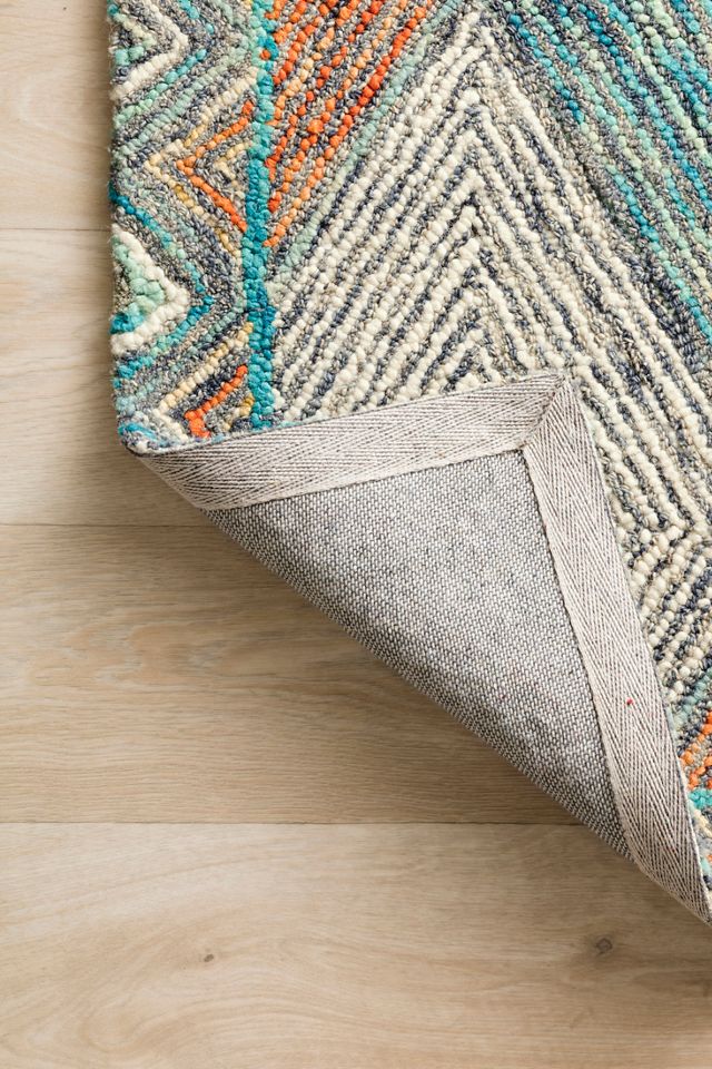 Kaine Diamond Hooked Wool Rug #1