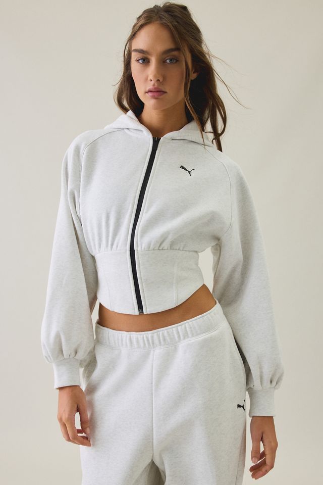 Puma Street Glam Bedazzled Zip-Up Hoodie Sweatshirt #1