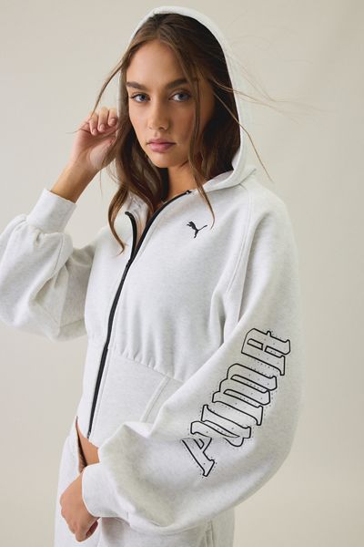 Puma Street Glam Bedazzled Zip-Up Hoodie Sweatshirt