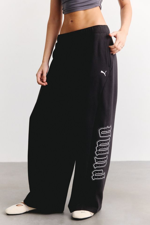 Puma Street Glam Bedazzled Baggy Sweatpants #1