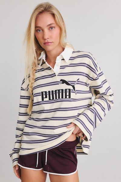 Puma Elevated Essentials Oversized Long Sleeve Rugby Polo