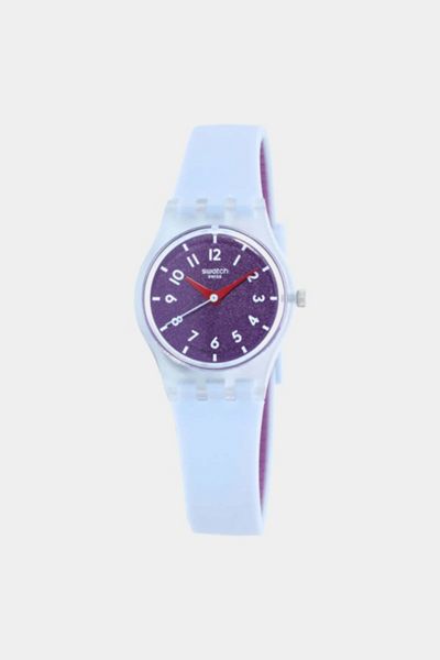 Swatch Essentials Powder Plum Quartz Watch