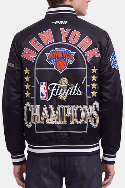 Pro Standard NBA New York Knicks Finals Champions Satin Varsity Jacket