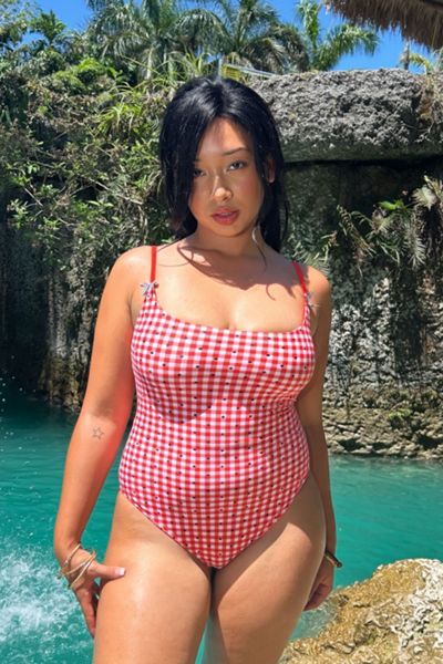 Strawberry Western One Piece Swimsuit