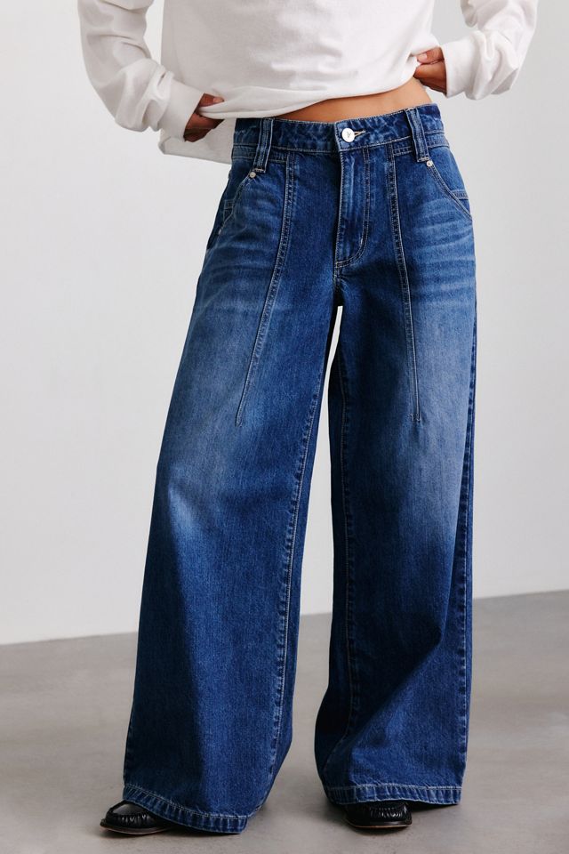 Abrand 99 Seamed Mid-Rise Super Baggy Jeans #1