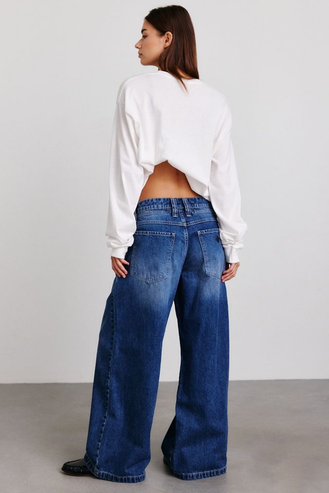 Abrand 99 Seamed Mid-Rise Super Baggy Jeans #3
