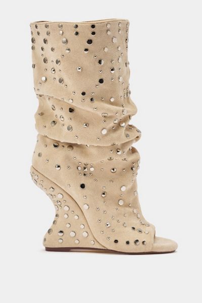 Azalea Wang Naomani Studded Wedge Bootie