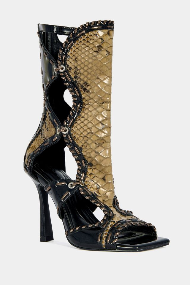 Azalea Wang Indrani Gladiator Stiletto Sandal Bootie #1