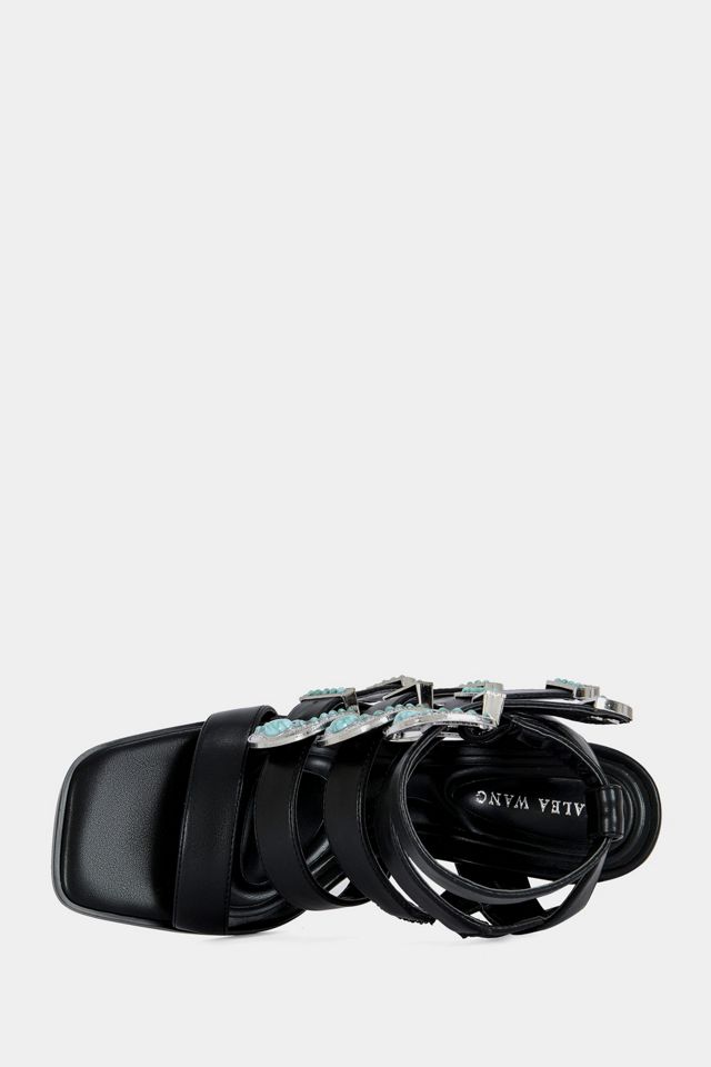 Azalea Wang Raeanne Western Buckle Block Sandal #3
