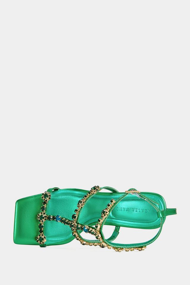 Azalea Wang Schantelle Jeweled Wedge Sandal #3