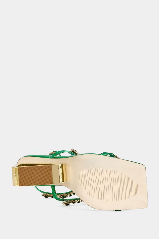 Azalea Wang Schantelle Jeweled Wedge Sandal #4