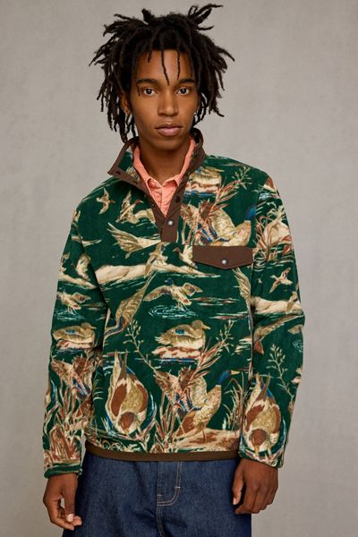 Polo Ralph Lauren Duck Pond Scenic Fleece Snap Mock Pullover Sweatshirt