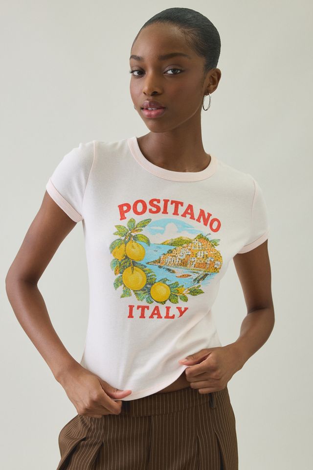Positano Graphic Cotton Slim Tee #1
