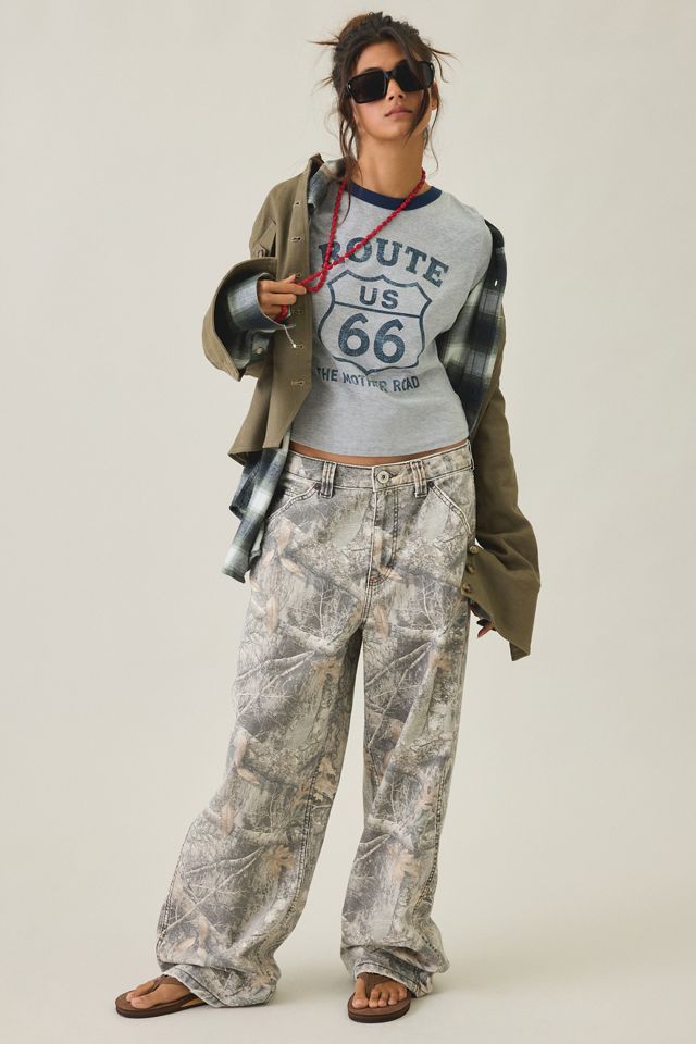 Route 66 Graphic Slim Ringer Tee #1