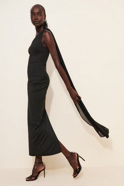 urban outfitters long sleeve dresses UO V-Neck Long Sleeve Maxi Dress