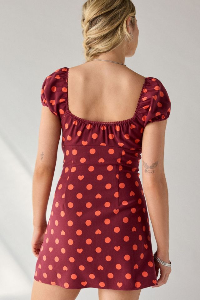 Meet Me Square Neck Puff Sleeve Mini Dress #1