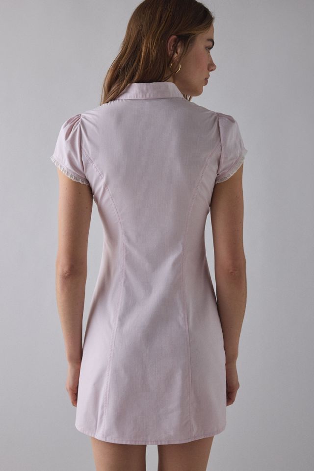 On My Mind Tailored Short Sleeve Shirt Mini Dress #1