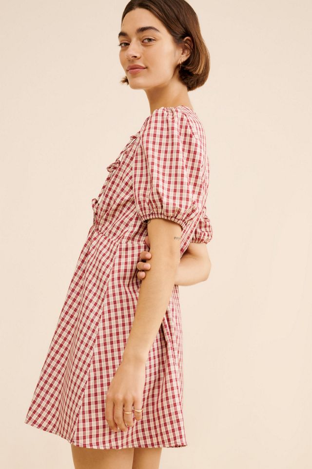 Glamorous Plaid Tie Mini Dress #1