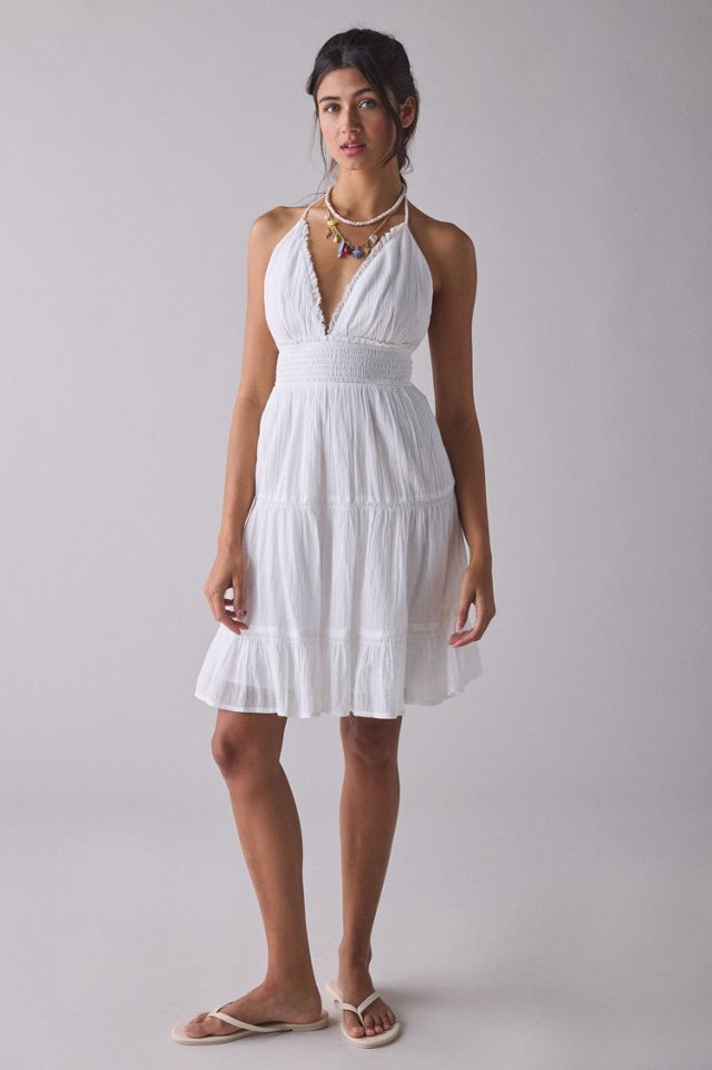 cotton on halter dress Cotton On + Haven Halter Wrap Mini Dress