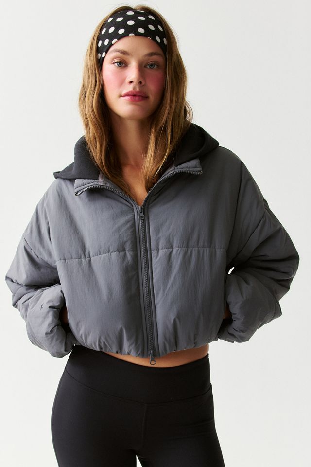 Out From Under Nellie Cropped Hoodie Puffer Jacket #1
