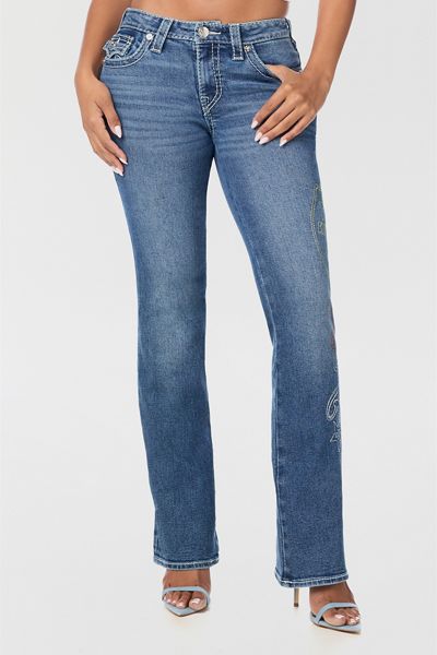 True Religion Becca Big T Flap Pocket Low-Rise Bootcut Jeans