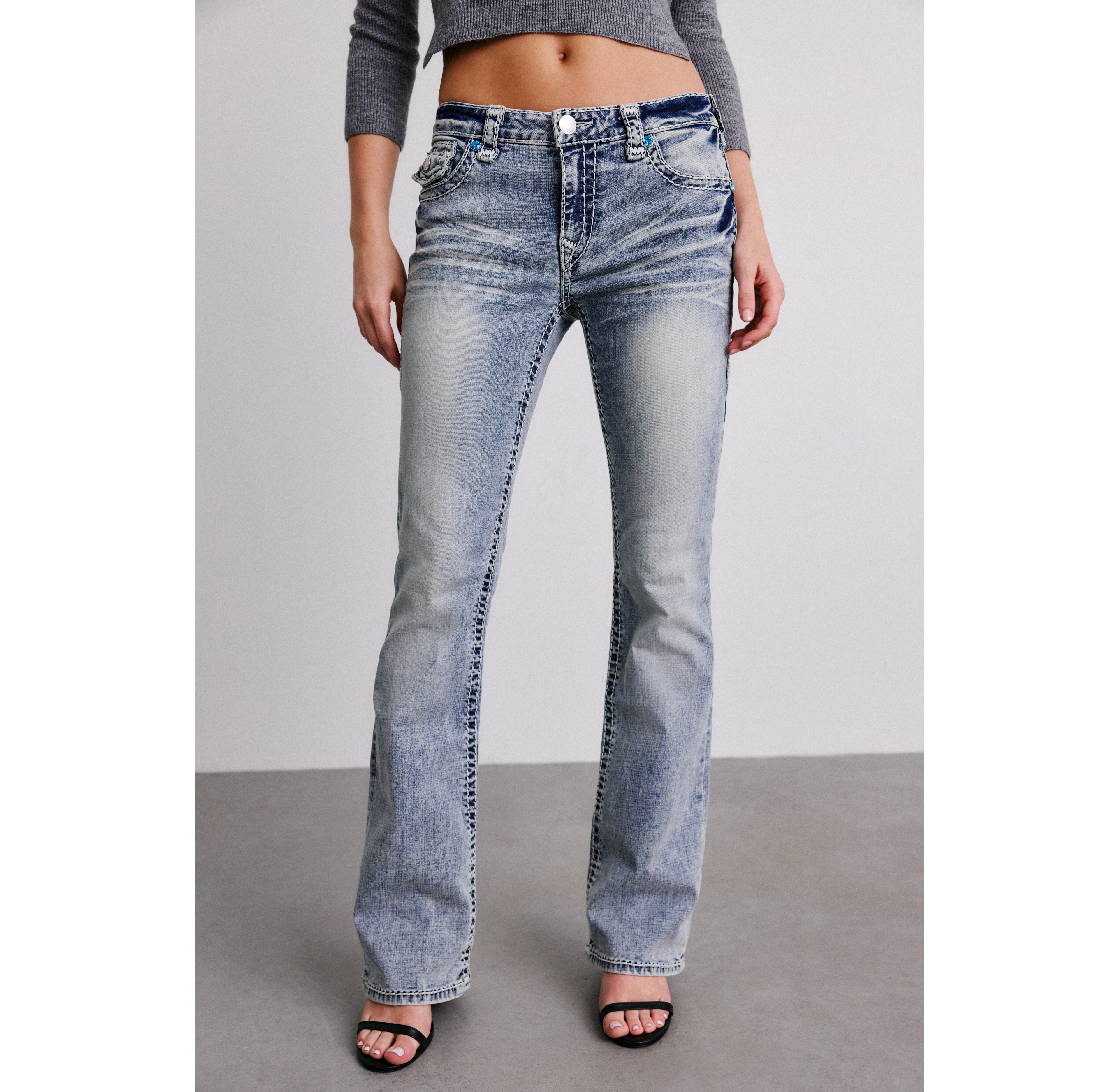 True Religion Becca Super T Mid-Rise Bootcut Jeans