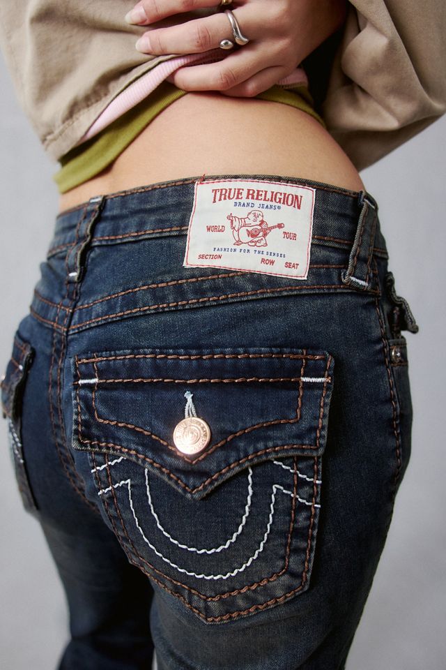 True Religion Billie Double Horseshoe Big T Flap Straight Jeans #4