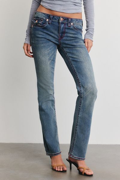 Jeans droits True Religion Billie Double Horseshoe Big T à rabat