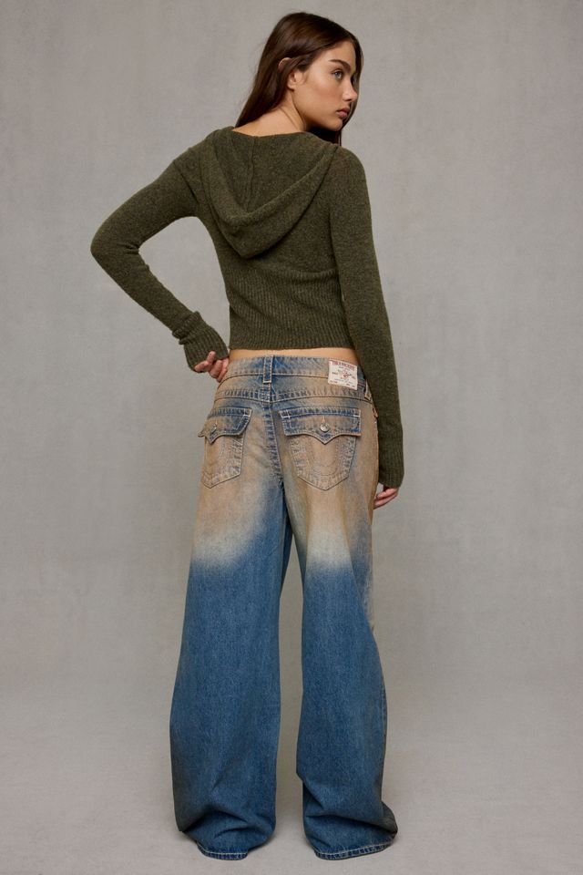 True Religion Bobbi Destroyed Big T Flap Baggy Jeans #3