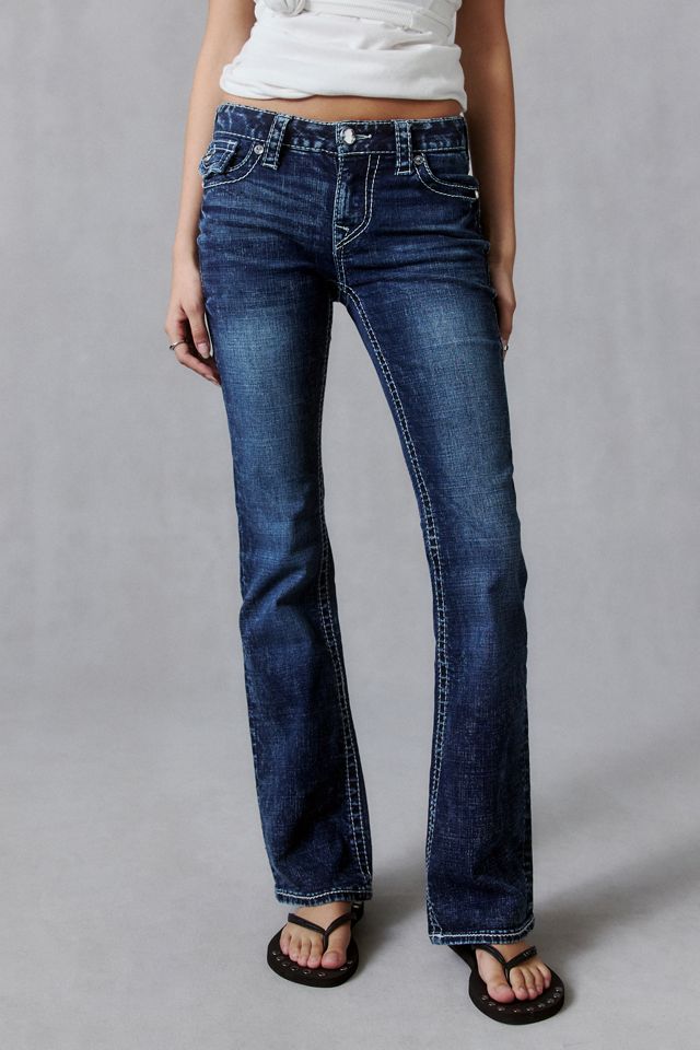 True Religion Becca Crystal Big T Mid-Rise Bootcut Jeans #2