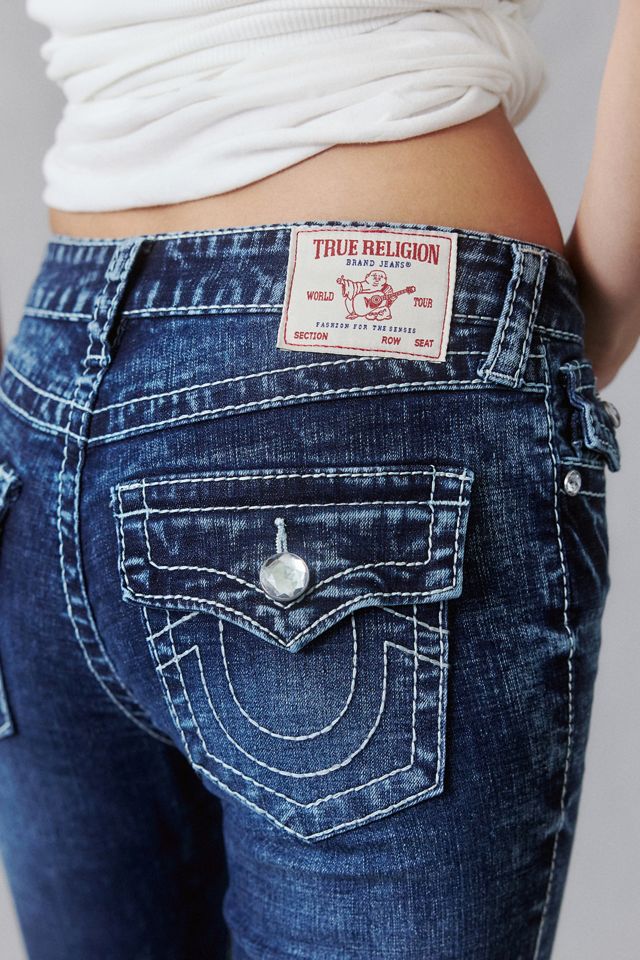 True Religion Becca Crystal Big T Mid-Rise Bootcut Jeans #3