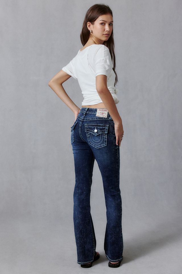 True Religion Becca Crystal Big T Mid-Rise Bootcut Jeans #4