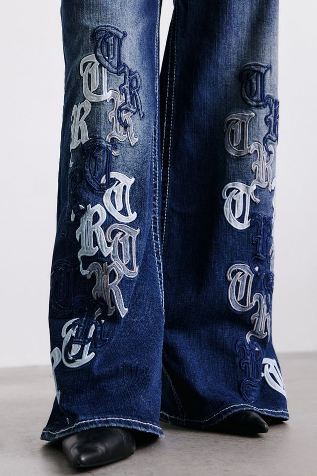 True Religion Jessie Applique Big T Super Baggy Jeans #1