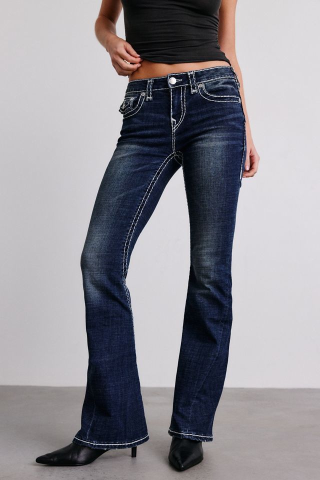True Religion True Bond Big T Flap Low-Rise Flare Jeans #1