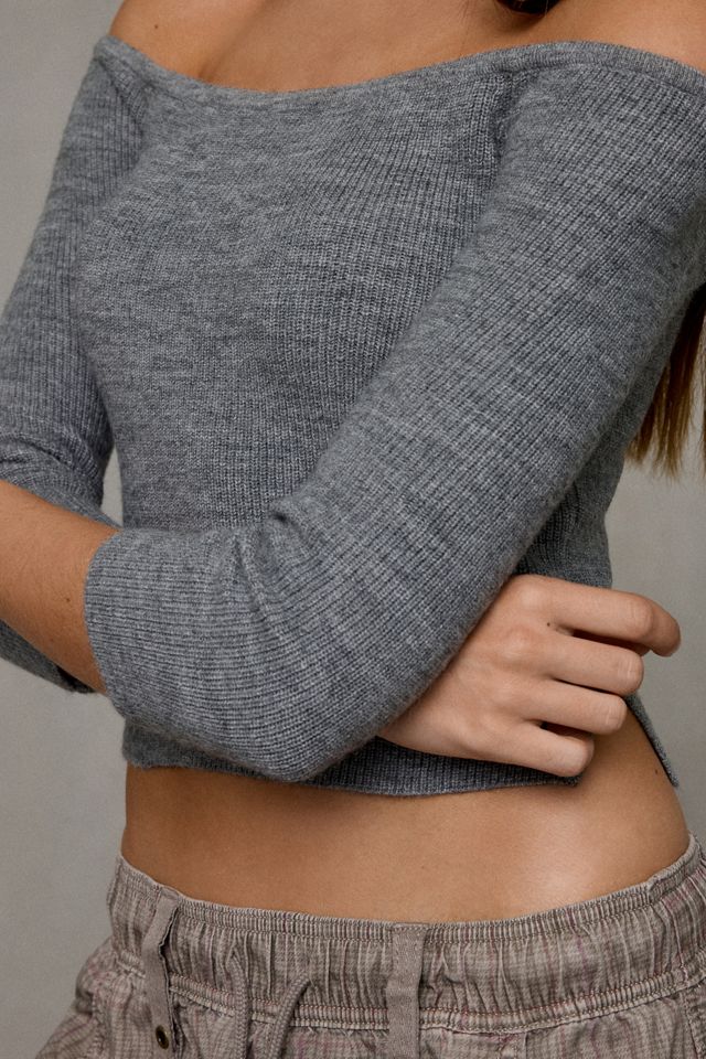 Kimchi Blue Ellie 3/4 Sleeve Off-The-Shoulder Sweater #1