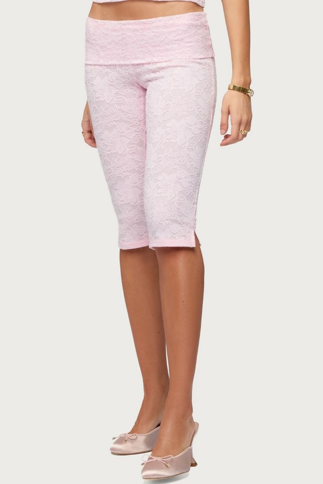 Edikted Talisa Foldover Lace Capri Leggings #3