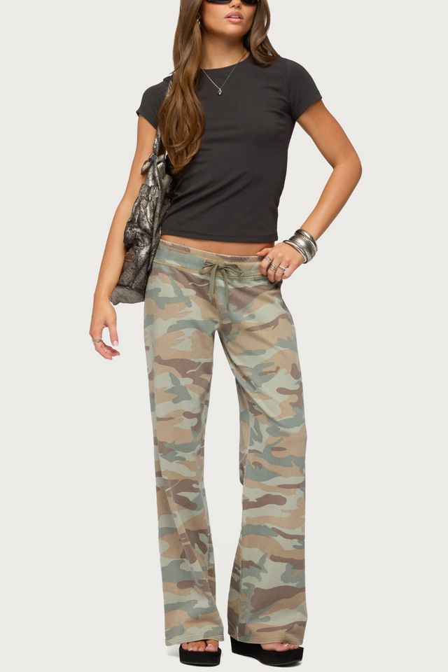 Edikted Kenan Straight Leg Camo Sweatpants #1