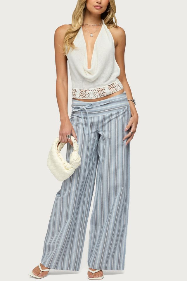 Edikted Chera Striped Wide Leg Pants #1