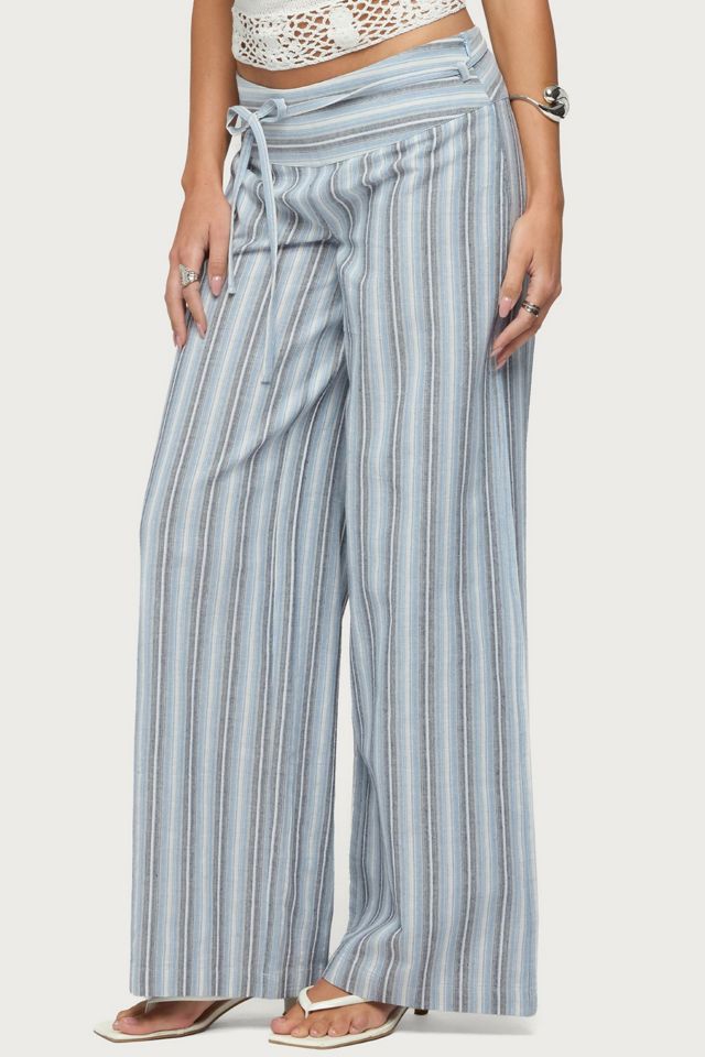 Edikted Chera Striped Wide Leg Pants #3