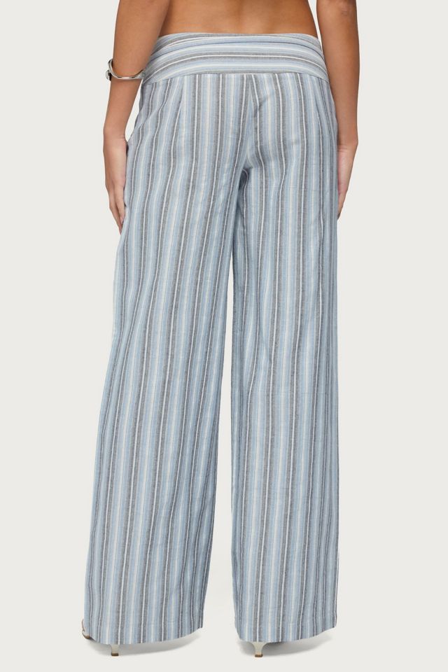 Edikted Chera Striped Wide Leg Pants #4