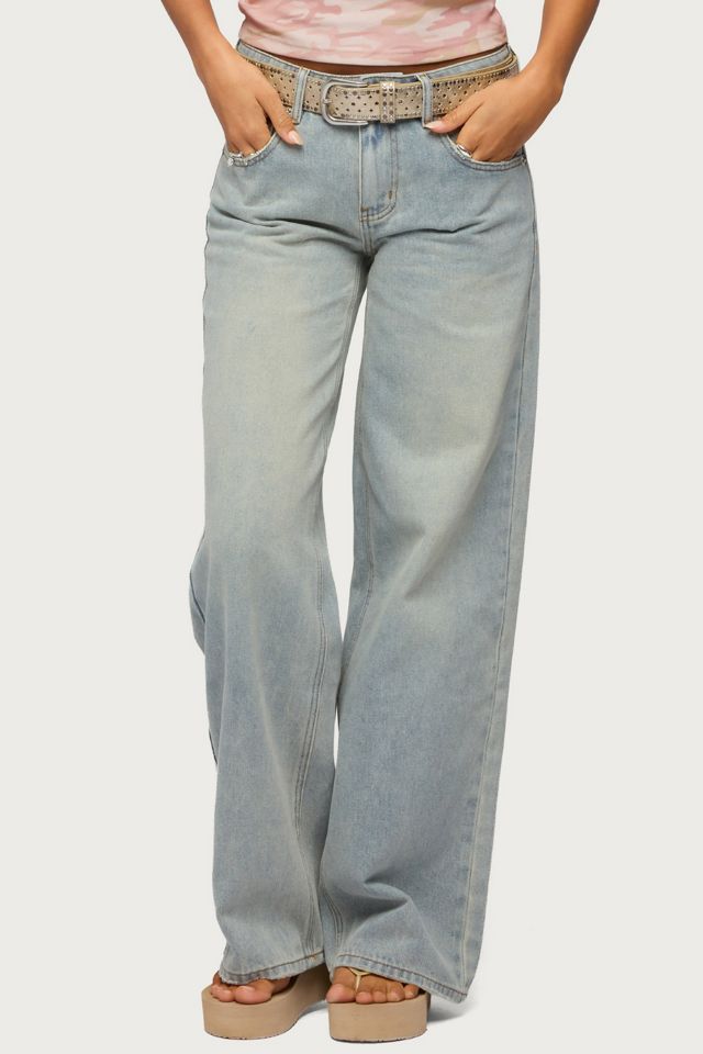 Edikted Quintie Mid Rise Straight Leg Jeans #3