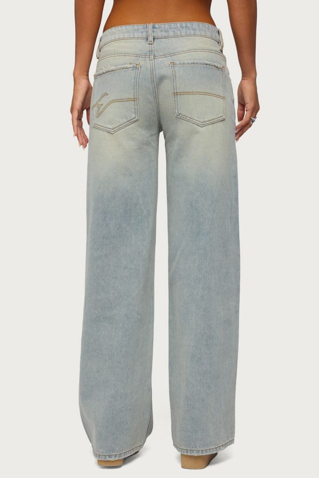 Edikted Quintie Mid Rise Straight Leg Jeans #4