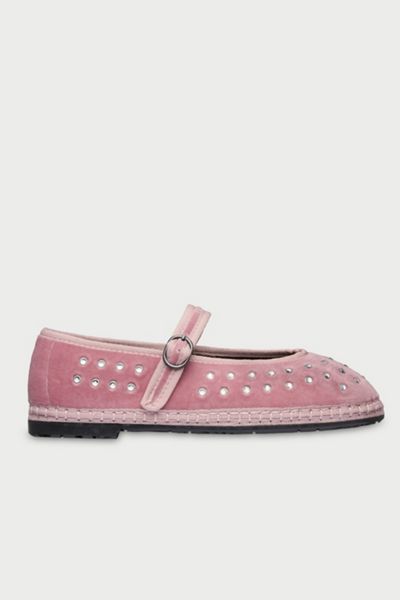 Flabelus Rhinestone Mae Mary Janes