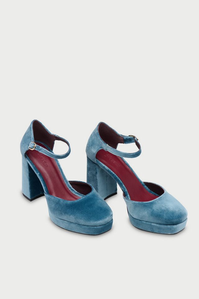 Flabelus Velvet Flamenco Platform Heels #2