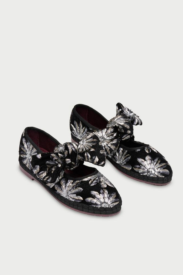 Flabelus Lyra Petal Embroidered Mary Janes #2