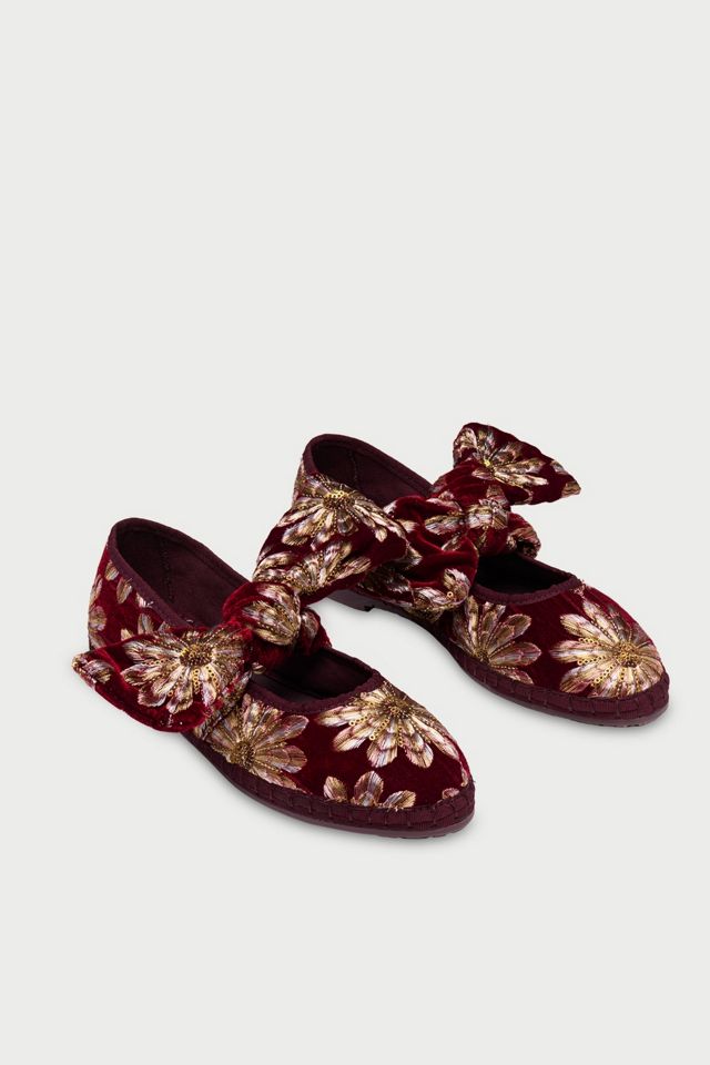Flabelus Lyra Petal Embroidered Mary Janes #3
