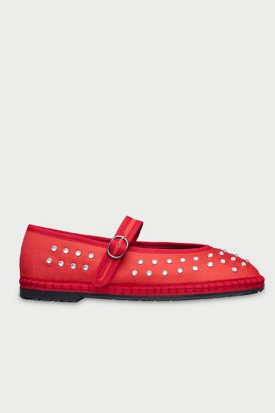 Flabelus Mae Silk Mary Janes