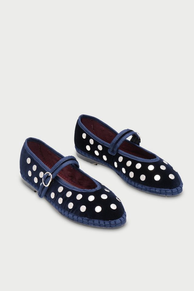 Flabelus Mae Silver Studded Mary Janes #2