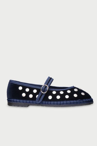 Flabelus Mae Silver Studded Mary Janes