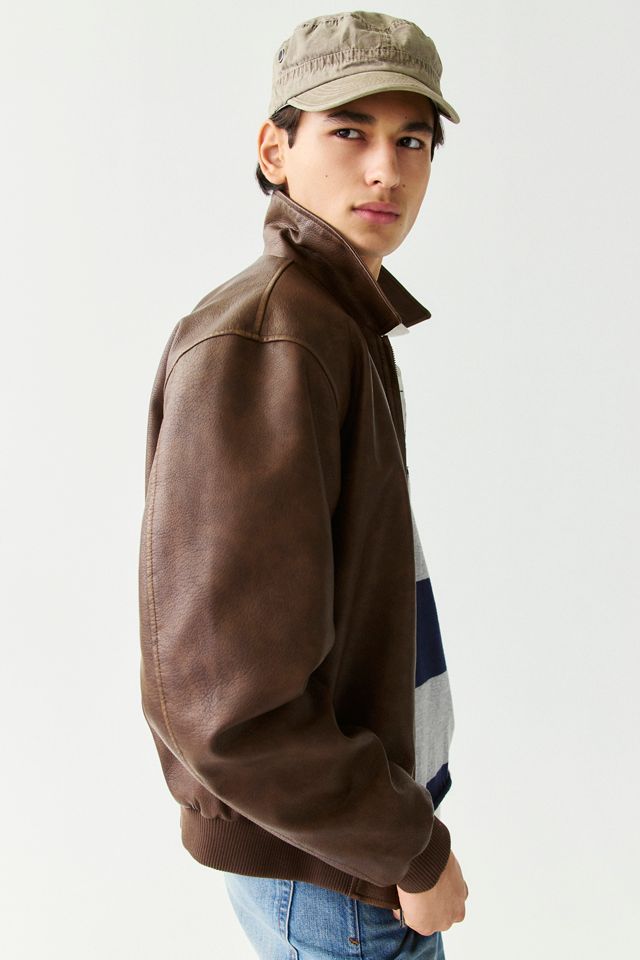 BDG Faux Leather Bomber Jacket #3